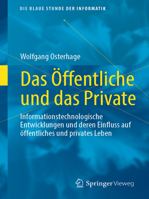 Title details for Das Öffentliche und das Private by Wolfgang Osterhage - Available